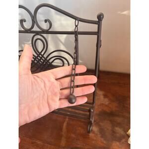 Vintage Style Metal Scroll Cookbook Holder with Page Weights